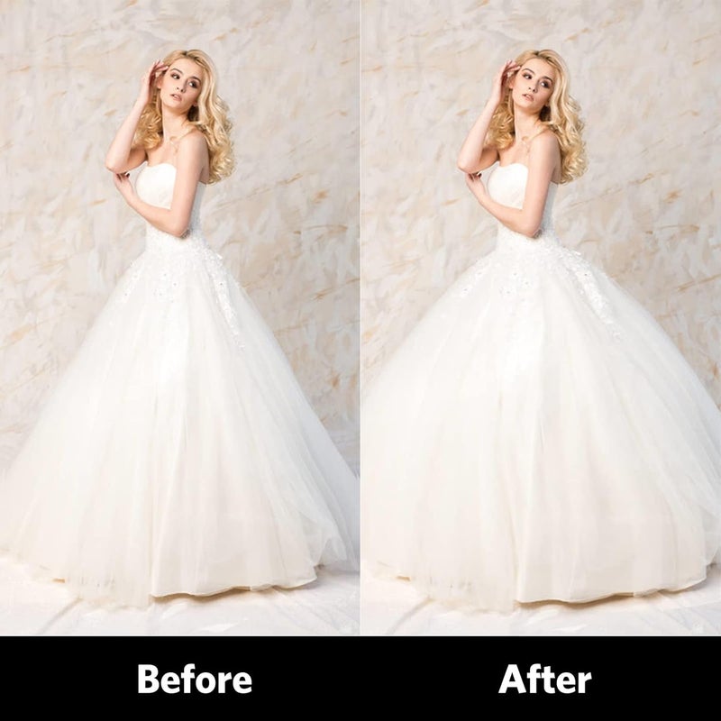 PrettyQueen Women 6 Hoop Petticoat White A-line Floor-Length Crinoline Underskirt for Bridal Wedding Dress Ball Gown - Image 5
